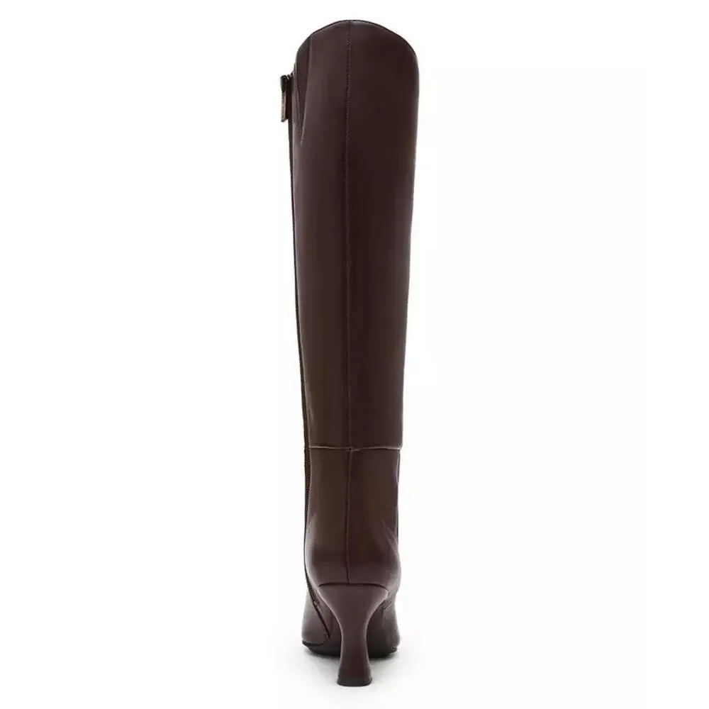 Anne Klein Women's Perfektion Brown High Boots Size 9 W MSRP $159